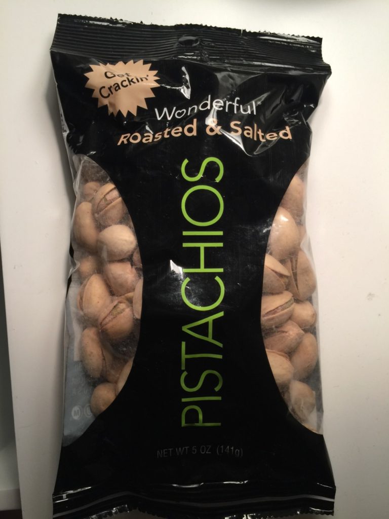 Wonderful pistachios front of package