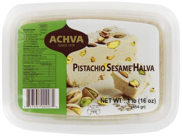 Achva Pistachio Flavored Sesame Halva, 454 g